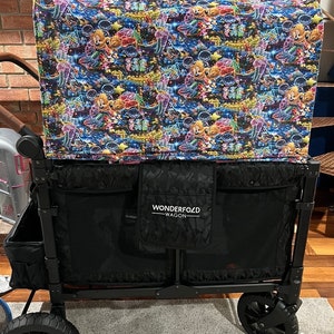 Made to order- Magic Mickey Canopy, Seat Covers, for your Wonderfold Wagon, Rainbow Baby Wagon, Joymor Wagon