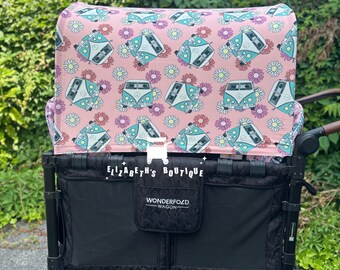 Made to order- VW Daisy Canopy, Seat Covers, for your Wonderfold Wagon, Rainbow Baby Wagon, Joymor Wagon