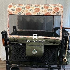 Made to order- Boho Floral Canopy, Seat Covers, for your Wonderfold Wagon, Rainbow Baby Wagon, Joymor Wagon