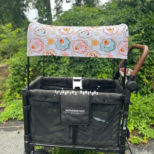 Mouse Checkered Half Canopy for 2 Seater Wagons. Wonderfold, Rainbow Baby, Joymor, Ready to Ship