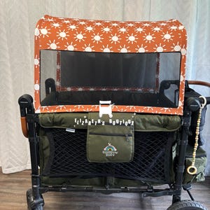 Made to order- Boho Suns Canopy, Seat Covers, for your Wonderfold Wagon, Rainbow Baby Wagon, Joymor Wagon