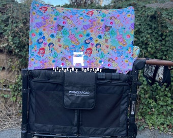 Made to order- Baby Princess Canopy, Seat Covers, for your Wonderfold Wagon, Rainbow Baby Wagon, Joymor Wagon, Vomeast Wagon, Vevor