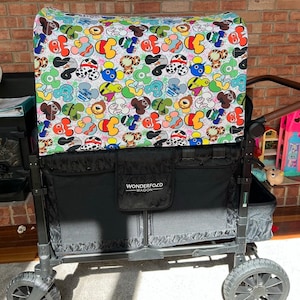 Made to order- Magic Kingdom Heads  Wagon Canopy, Wonderfold Wagon, Rainbow Baby, Joymor
