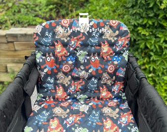 Hecho a medida: toldo de superhéroe Blue Heeler, fundas para asientos, para su Wonderfold Wagon, Rainbow Baby Wagon, Joymor Wagon, Vomeast Wagon, Vevor