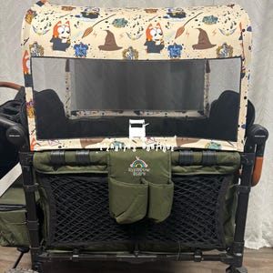 Made to order- Blue Heeler wizard Canopy, Seat Covers, for your Wonderfold Wagon, Rainbow Baby Wagon, Joymor Wagon