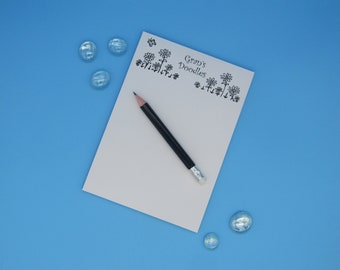 Grans doodles flower a6 notepad, gran notepad, gran present, gran stocking filler