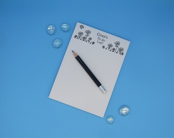 Grans To Do List, Grans To Do List A6 Notepad, Gran Gift, Grans To Do List Jotter, Mothers Day Gift for Gran, Flower Notepad for Gran