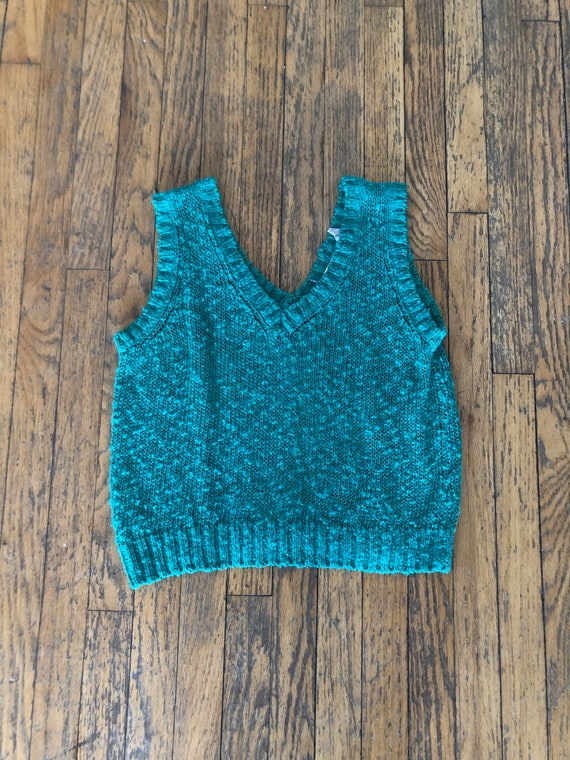 Vintage green sweater vest