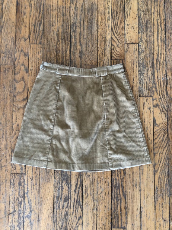 Vintage 90s corduroy mini skirt - image 3