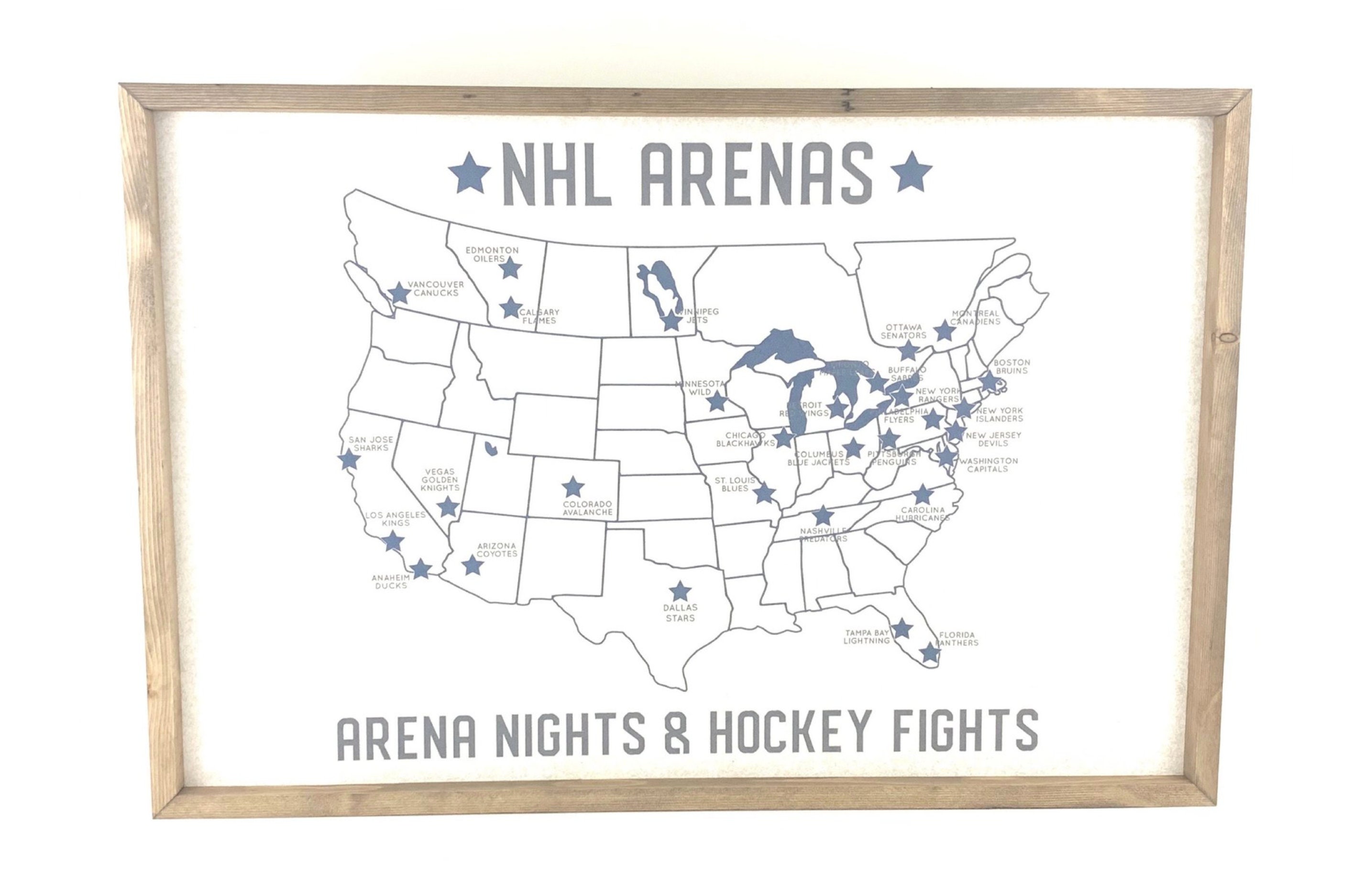map of nhl arenas, NHL Realignment Project – Week 52