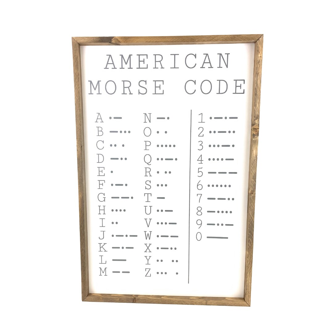 American Morse Code Framed Art - Etsy