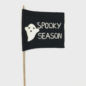 Halloween Spooky Season Felt Rectangle Flag Decor