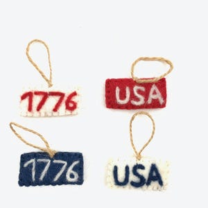 Felt patriotic ornament decor
