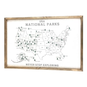 MLB Stadium Map Pinboard: Framed Baseball Stadium Tracker - Etsy