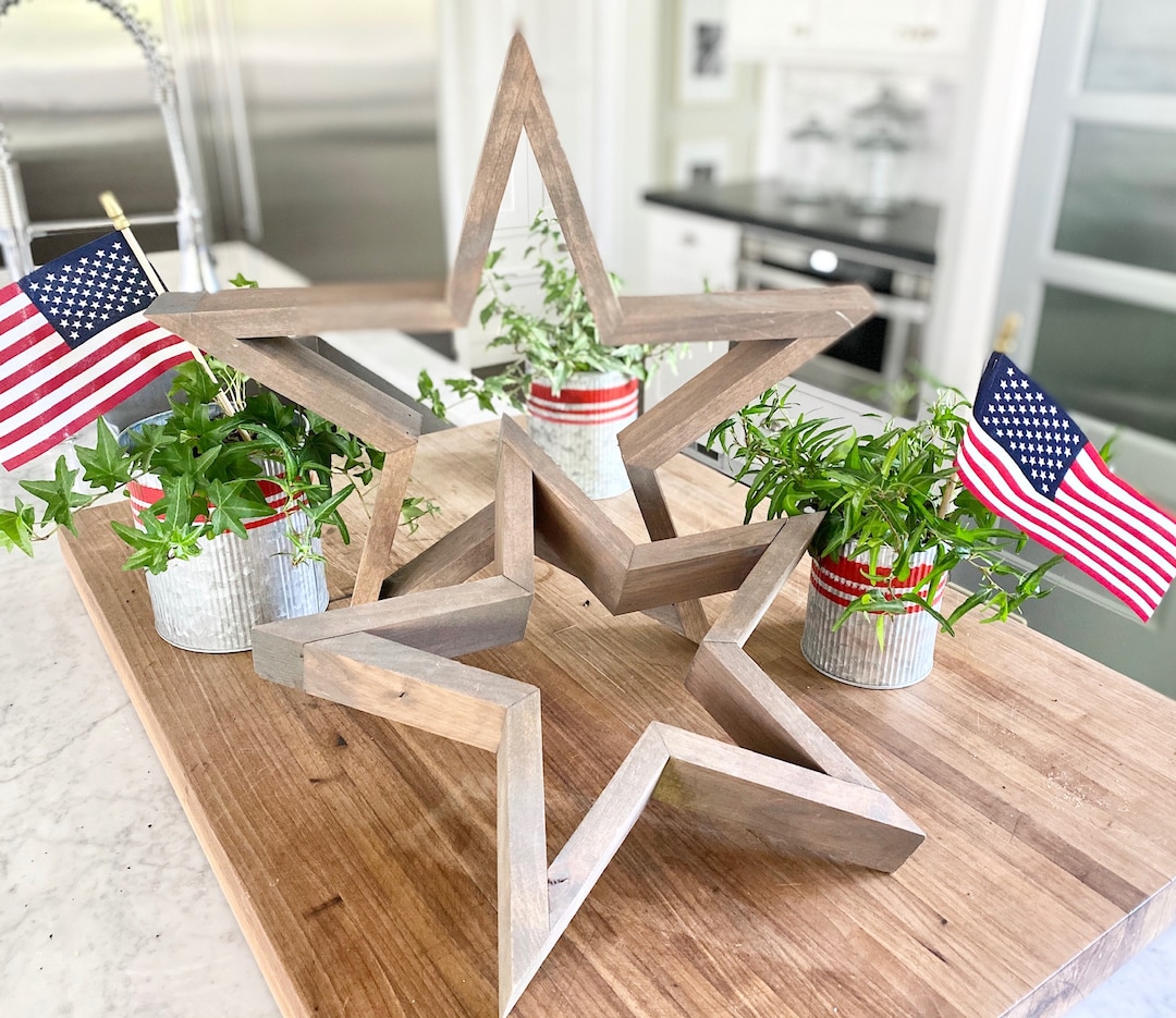 Wood Open Star Decor - Etsy