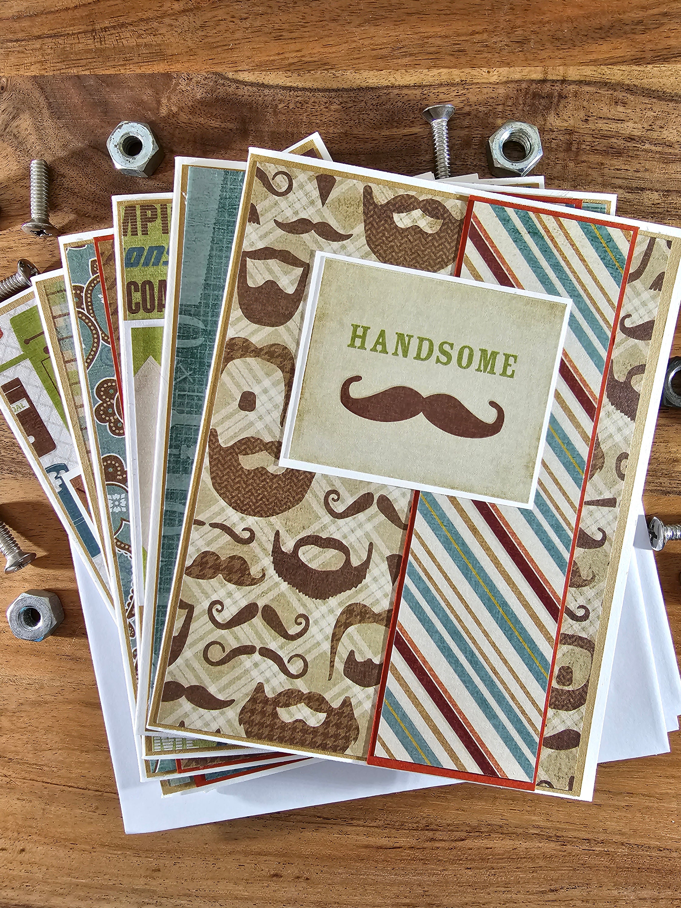 Masculine Card Set: Rugged Greetings for Him (6 Cards) - Etsy