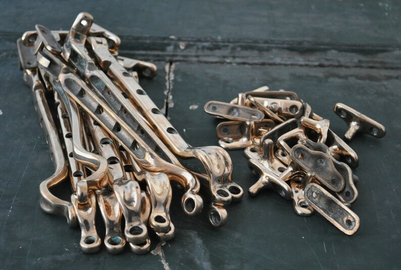 Vintage Bronze Casement Window Stays Etsy