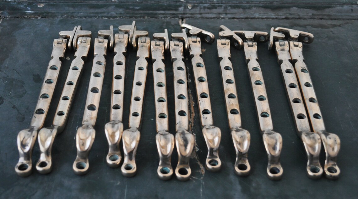 Vintage Bronze Casement Window Stays Etsy