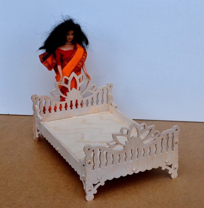 Barbie and Ken family bed in Indian style Dollhouse miniature Etsy