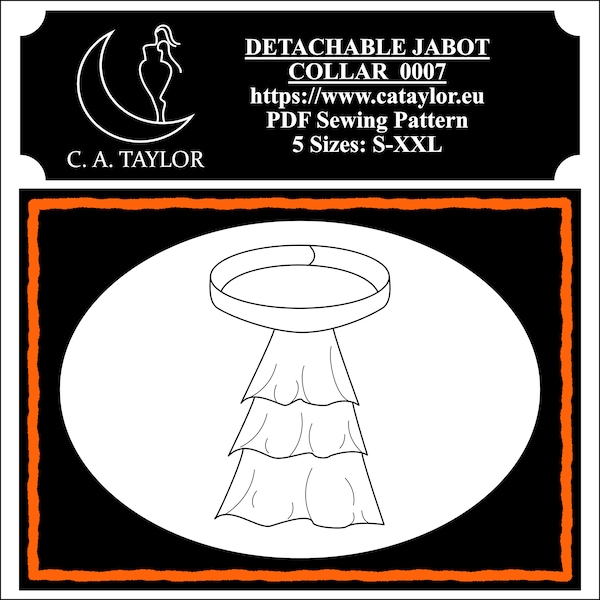 Detachable Jabot Collar - Digital Sewing Pattern