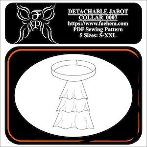 Detachable Jabot Collar - Digital Sewing Pattern