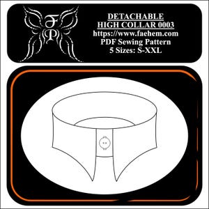 Detachable High Collar - Digital Sewing Pattern