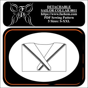 Detachable Sailor Collar - Digital Sewing Pattern