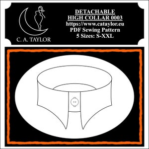 Detachable High Collar - Digital Sewing Pattern