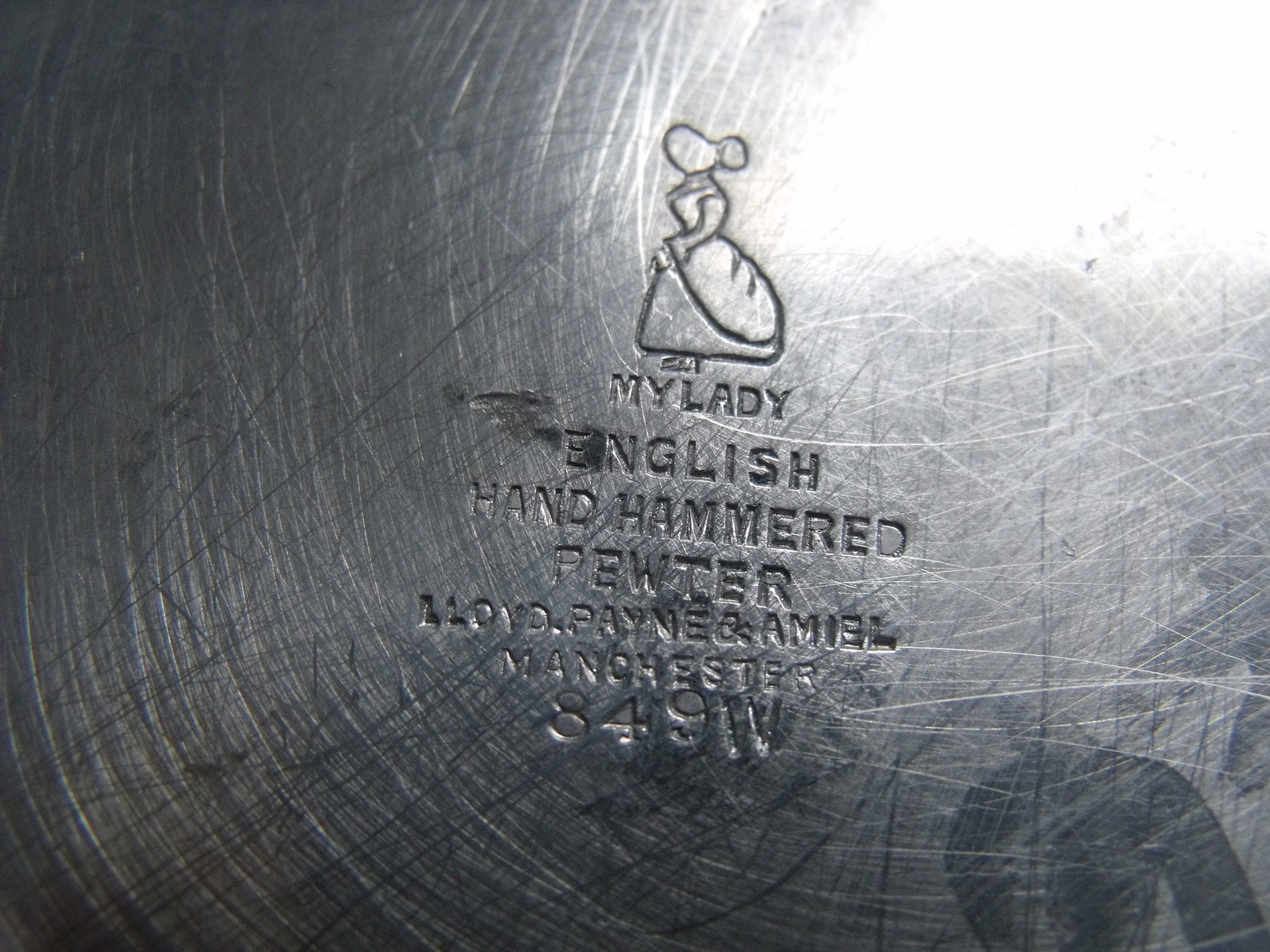 My Lady Hand Hammered Pewter Lloyd Payne & Amiel Manchester 859W Teapot