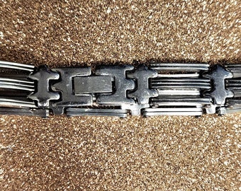 Stainless Steel Simple 3 Row Vintage Bracelet
