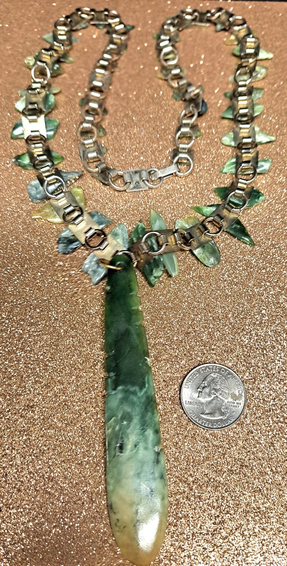 Canadian Jade Jadeite Green Chunks With Large War… - image 5