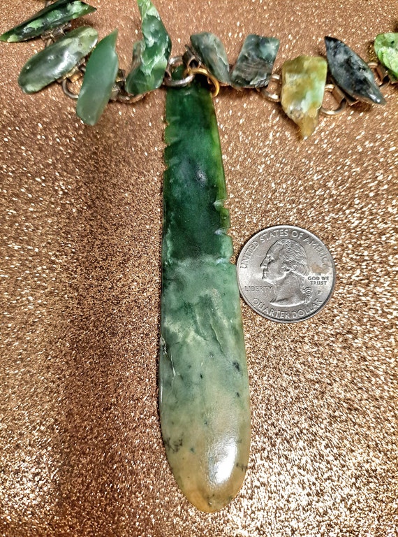 Canadian Jade Jadeite Green Chunks With Large War… - image 3