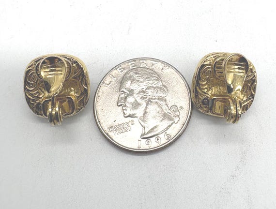 Solid Citrine Rhinestone Silver Plated Accent Gol… - image 3