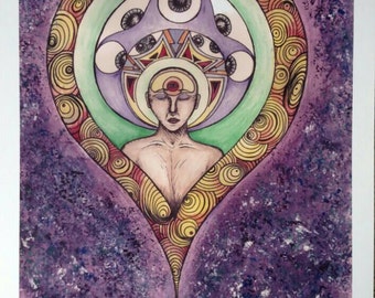 Zoning Inwards print by Deidre Conway. 13" x 19"