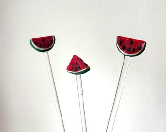 Glass Swizzle Sticks: Retro Cocktail Stirrers, Set of 3