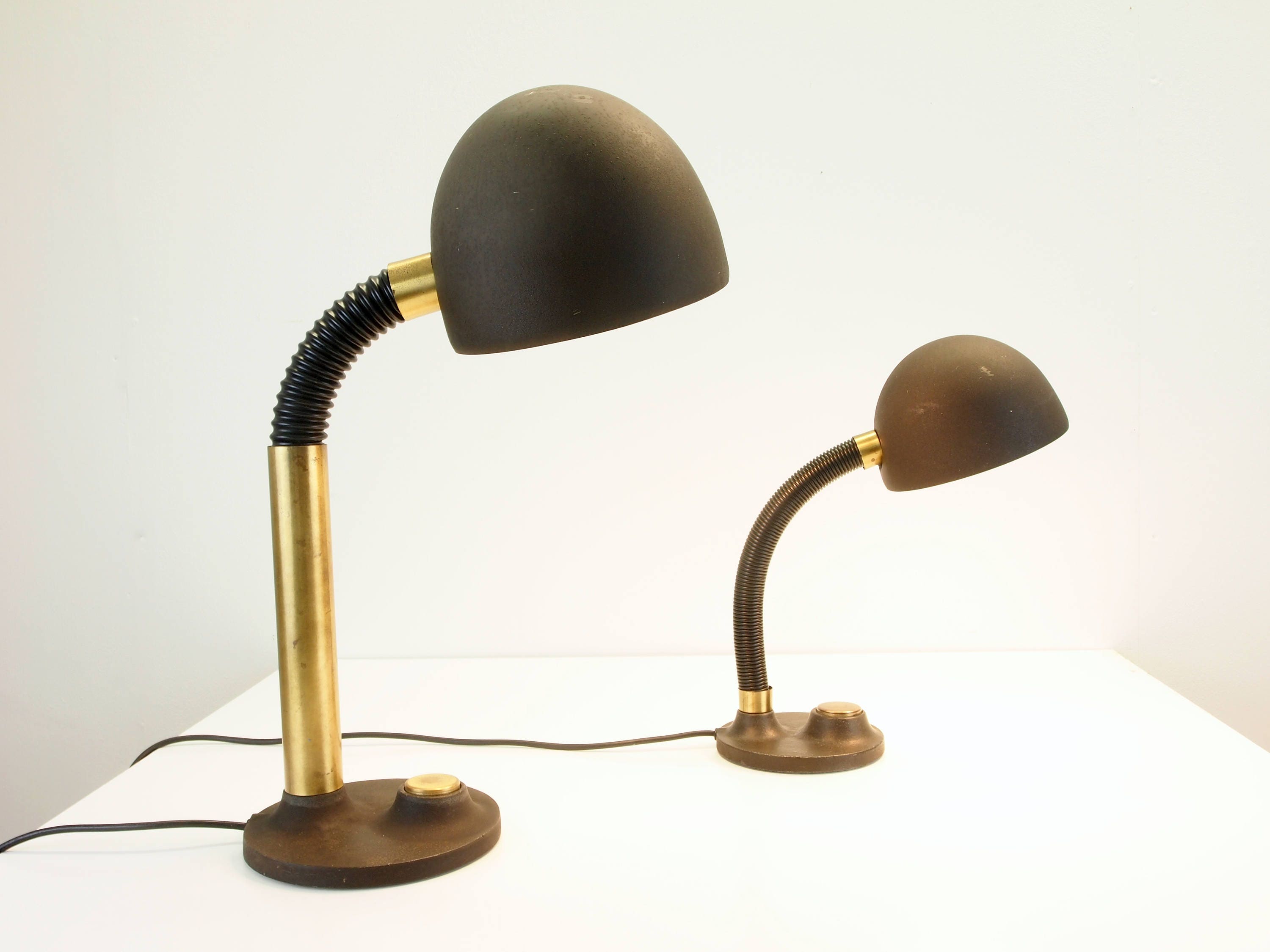 Lámpara de escritorio vintage Mid Century de estilo Hillebrand Etsy