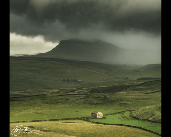 Pen-y-ghent from Warrendale Knotts, Yorkshire Dales - Photographic Print