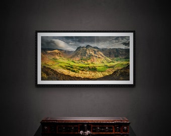 Lake District Fine Art Photograph • Great Langdale from Side Pike • Unframed Print