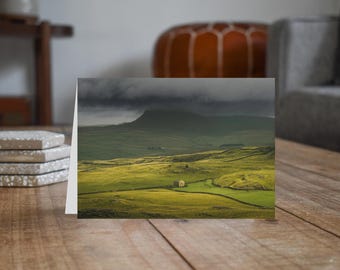Yorkshire Dales Greeting Card • Pen-y-ghent from Warrendale Knotts