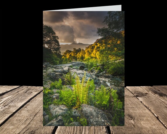 Ashness Bridge & Skiddaw, Lake District - Greeting Card