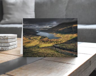 Lake District Greeting Card • Thirlmere from Steel Fell
