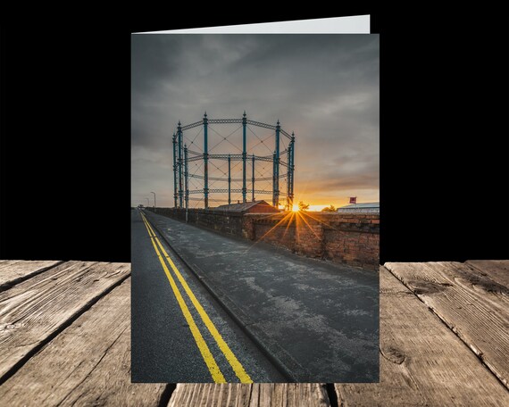 No. 4 Gasholder from Rome Street II, City of Carlisle - Greeting Card