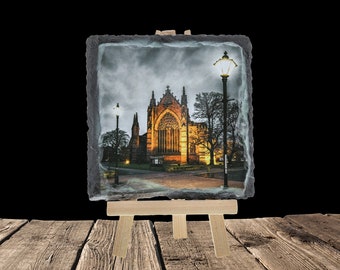 Carlisle Cathedral from Castle Street X - Rock Slate Coaster