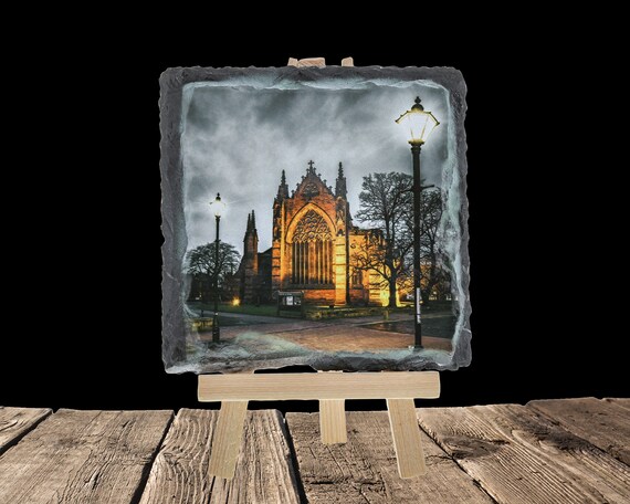 Carlisle Cathedral from Castle Street X, City of Carlisle - Rock Slate Coaster