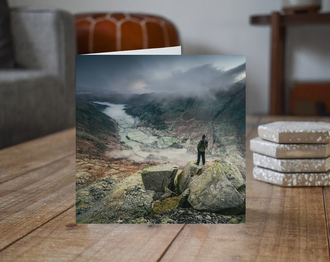 Lake District Greeting Card • Seathwaite from Base Brown