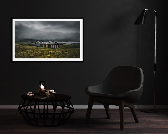 The Fellsman powers over Ribblehead Viaduct, Settle-Carlisle Railway - Photographic Print