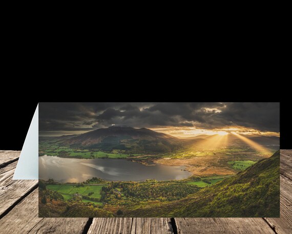 Bassenthwaite Lake & Skiddaw from Barf, Lake District - Greeting Card
