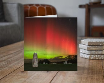 Vale of Eden Greeting Card • Aurora and Auriga from Long Meg