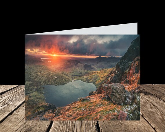 Stickle Tarn from Pavey Ark, Lake District - Greeting Card