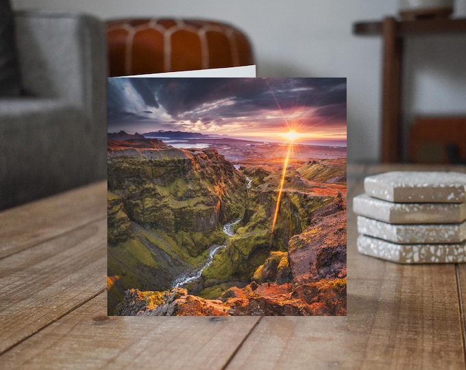 Iceland Greeting Card • Múlagljúfur